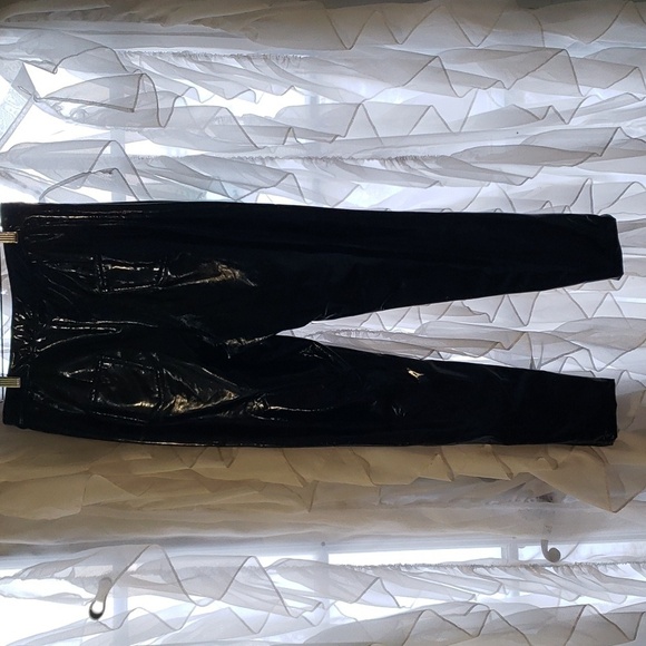 Missguided Fun, 100% Polyurethane, Black, Shiny Pants. Size 4  NWOT - Picture 4 of 13